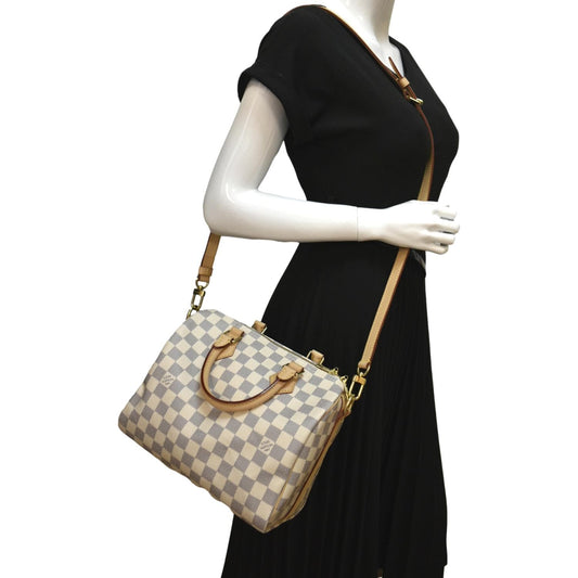 LOUIS VUITTON 25 Bandouliere Damier Azur Shoulder Bag White
