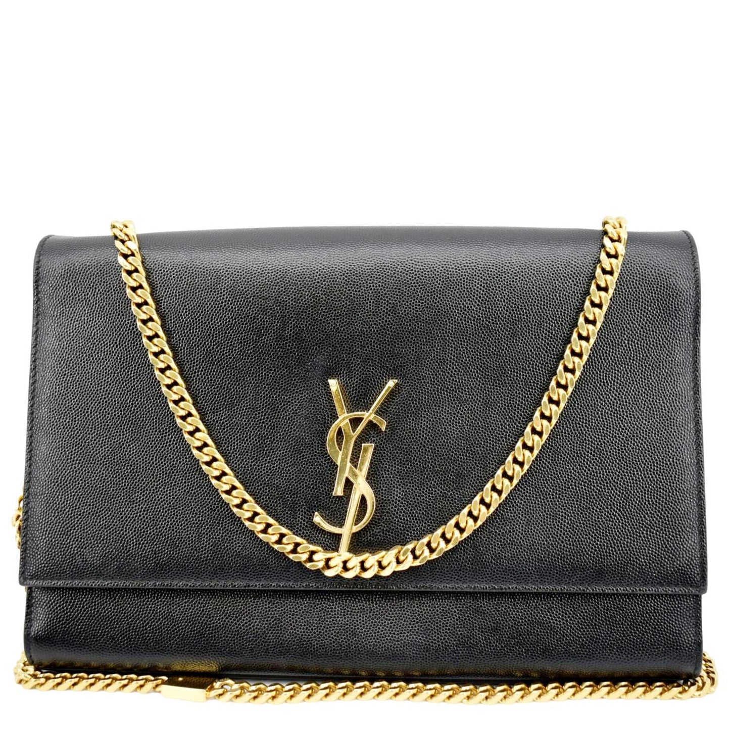 Saint Laurent Kate Leather Black Shoulder Bag Style 9