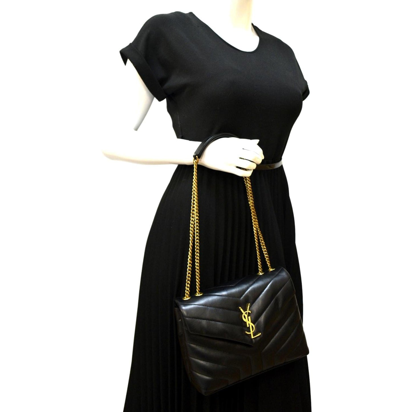 Saint Laurent Loulou Leather Black Shoulder Bag Style 7
