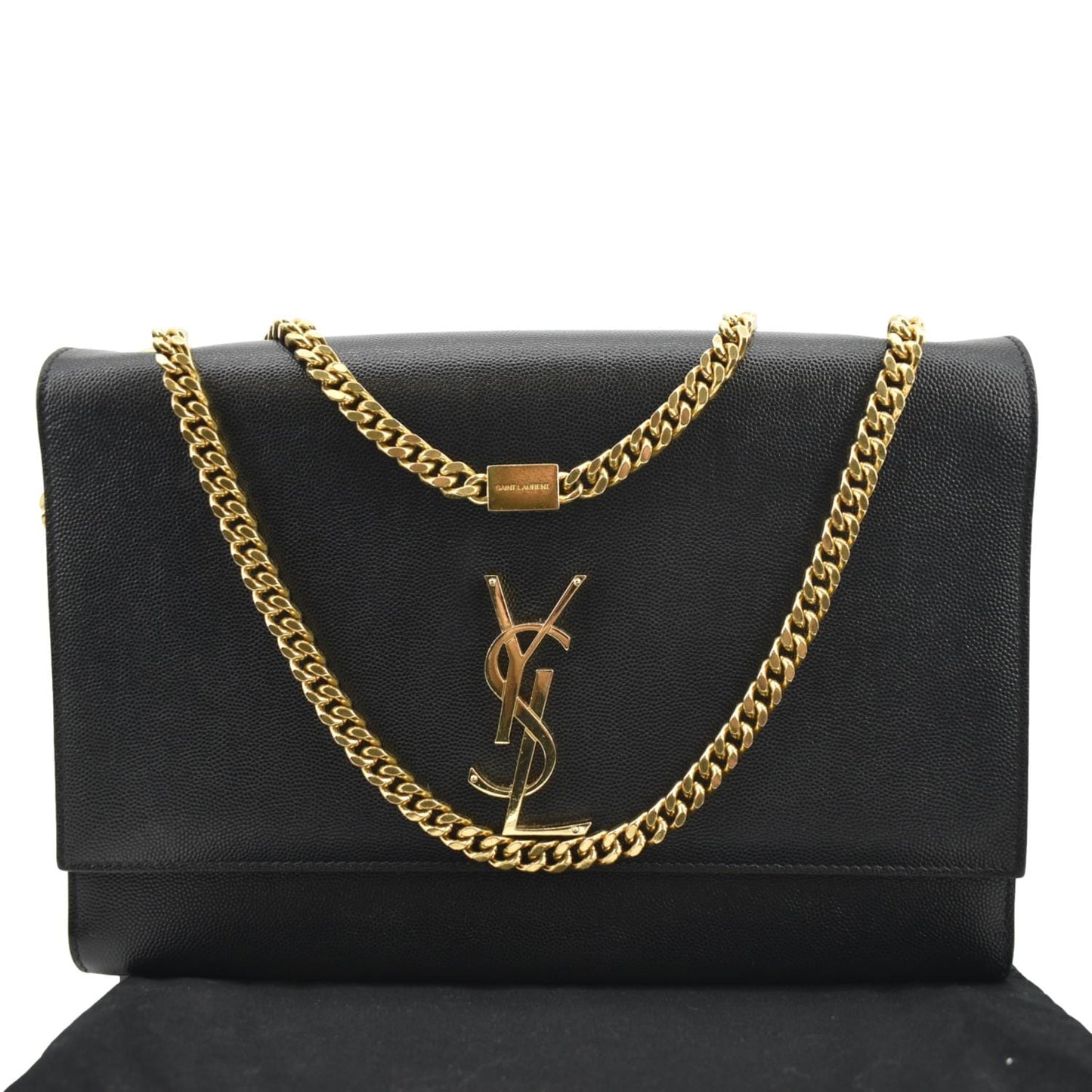 Saint Laurent Kate Leather Black Shoulder Bag Style 9