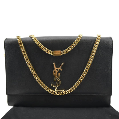 Saint Laurent Kate Leather Black Shoulder Bag Style 9