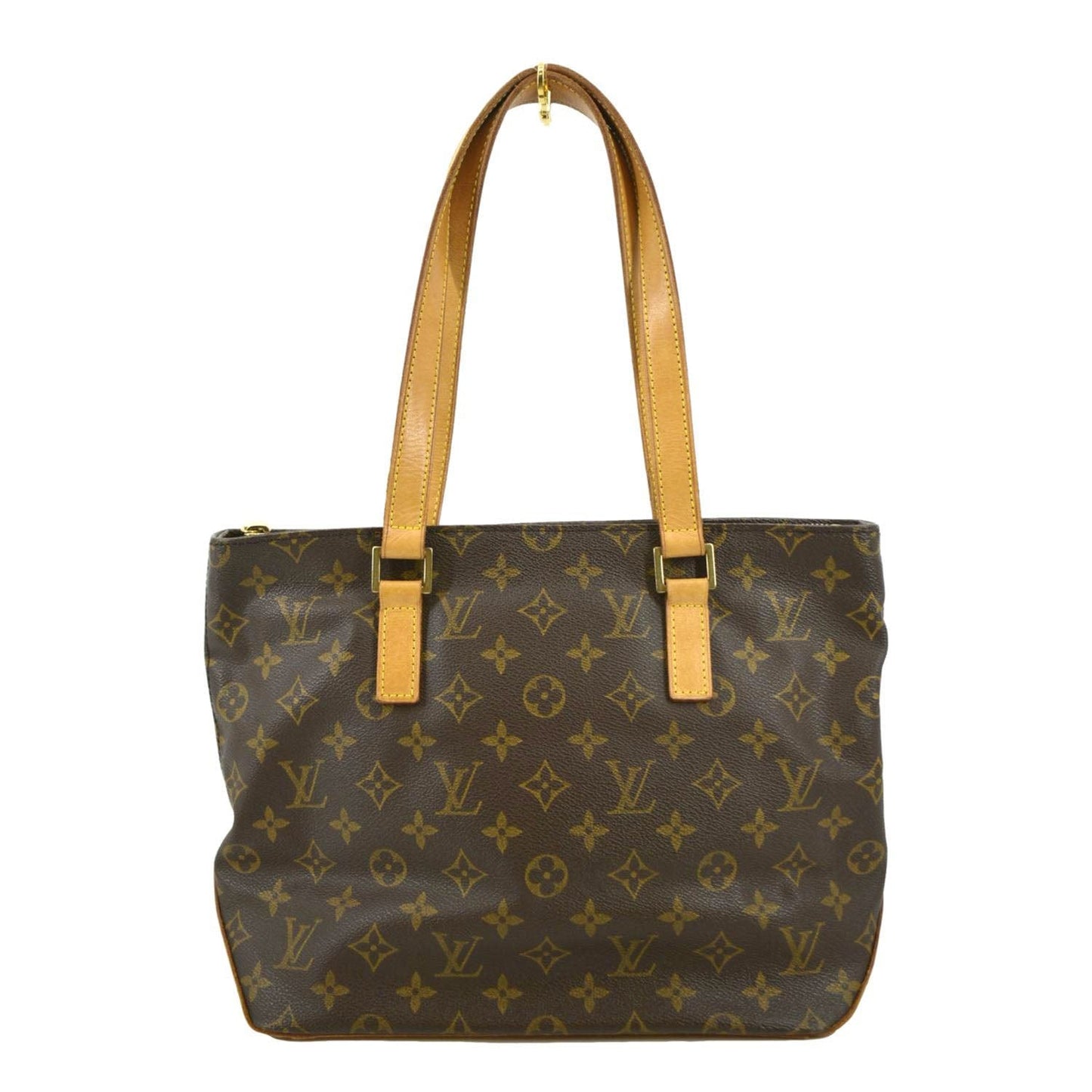 LOUIS VUITTON Cabas Piano Monogram Canvas Shoulder Bag Brown