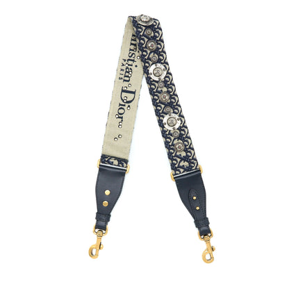 Dior Shoulder Strap Oblique Canvas/Calfskin Blue Brushed