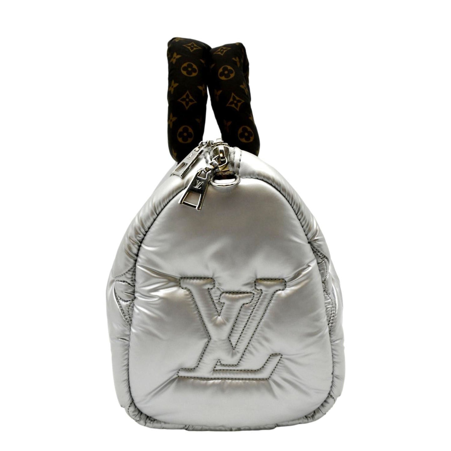 LOUIS VUITTON Bandouliere 25 Econyl Nylon Pillow Shoulder Bag Silver