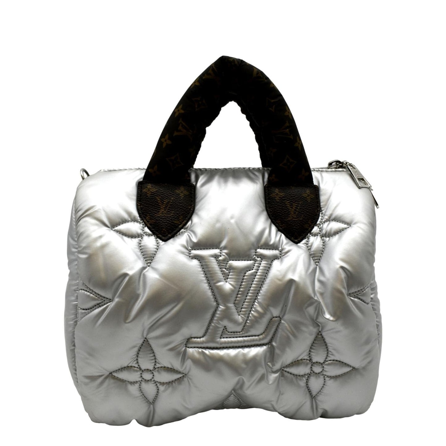 LOUIS VUITTON Bandouliere 25 Econyl Nylon Pillow Shoulder Bag Silver