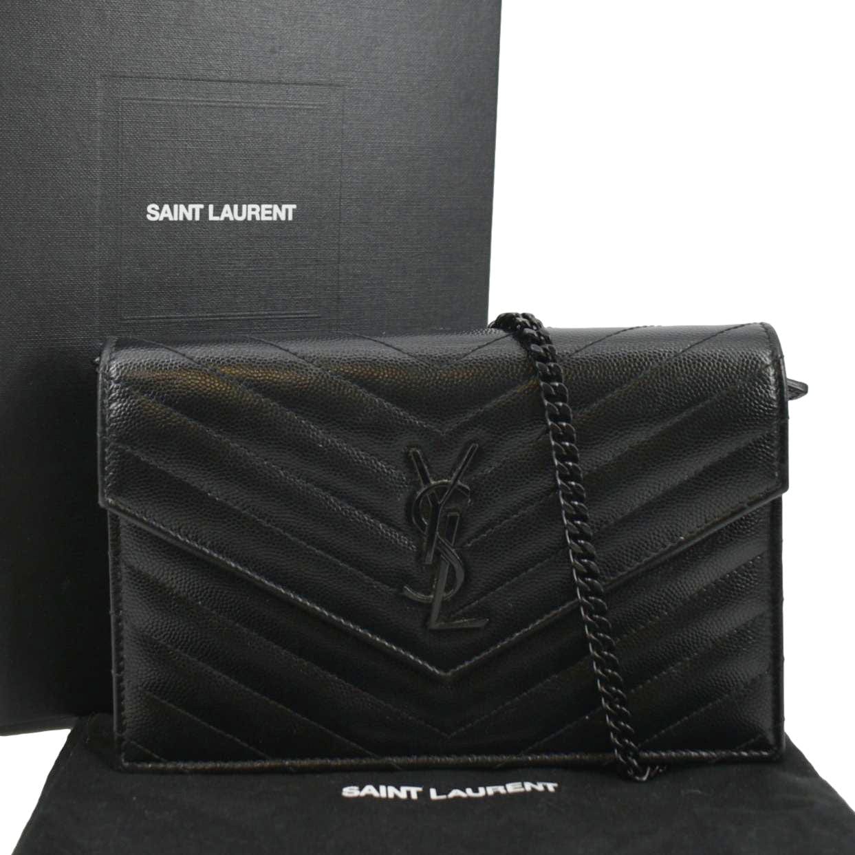 Saint Laurent Envelope Leather Black Crossbody Style 3