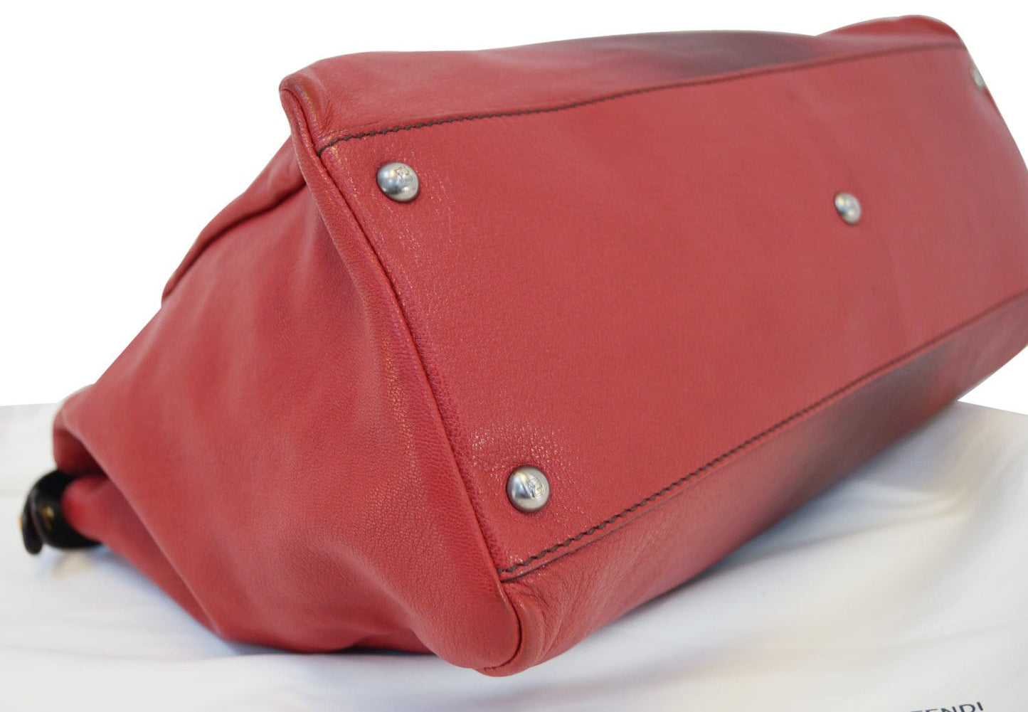 Fendi Peekaboo Leather Red Handbag Style 45