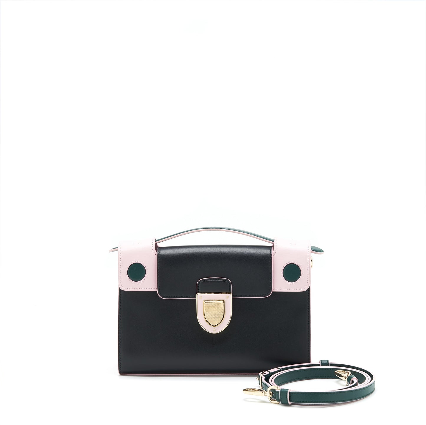 Dior Diorever Clutch With Strap Pink And Black