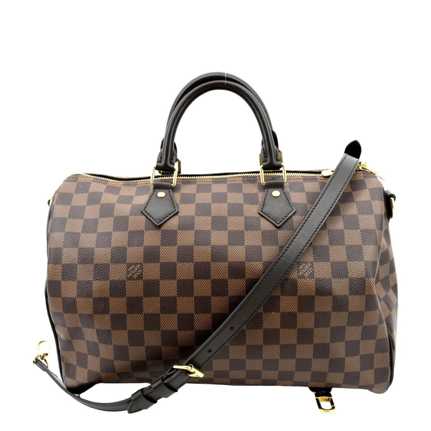 LOUIS VUITTON 35 Bandouliere Damier Ebene Shoulder Bag Brown