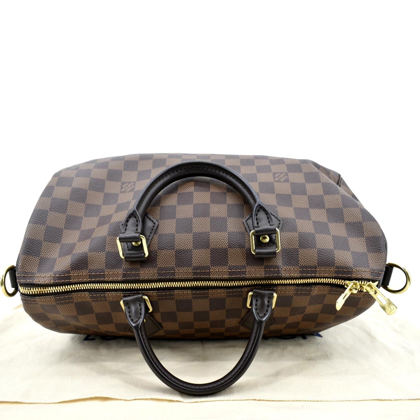 LOUIS VUITTON 35 Bandouliere Damier Ebene Shoulder Bag Brown