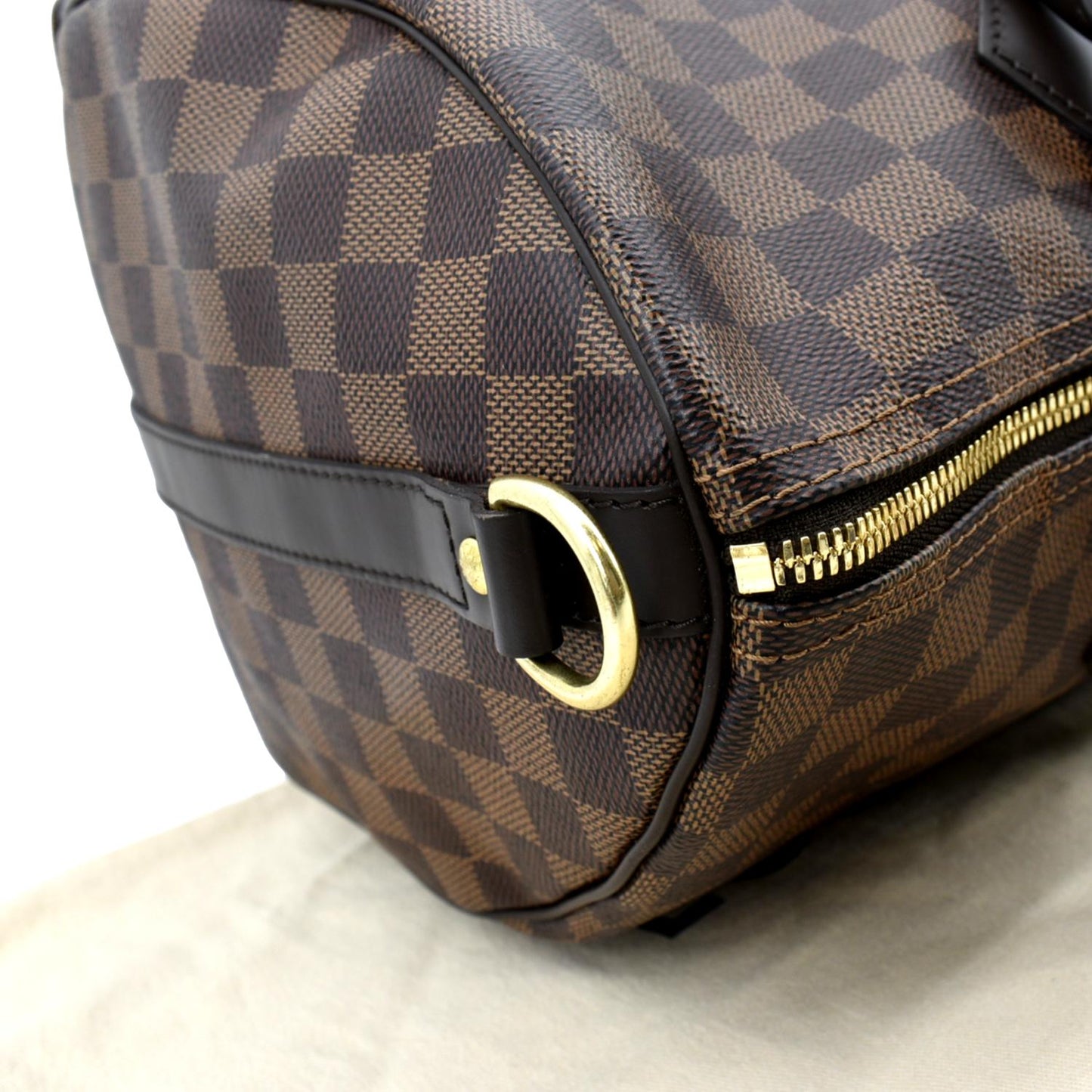 LOUIS VUITTON 35 Bandouliere Damier Ebene Shoulder Bag Brown