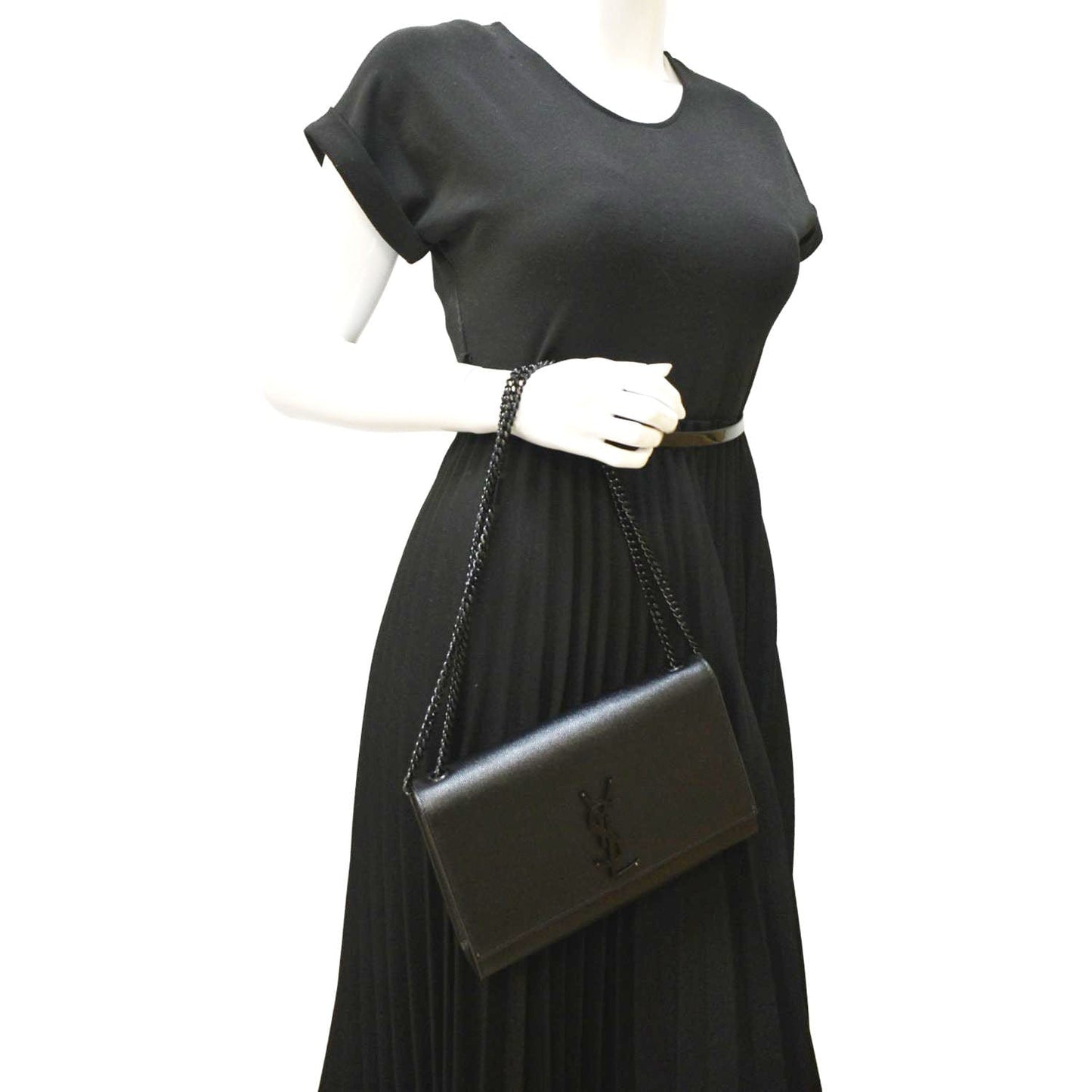 Saint Laurent Kate Leather Black Crossbody Style 17