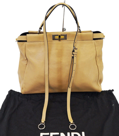 Fendi Peekaboo Leather Brown Handbag
