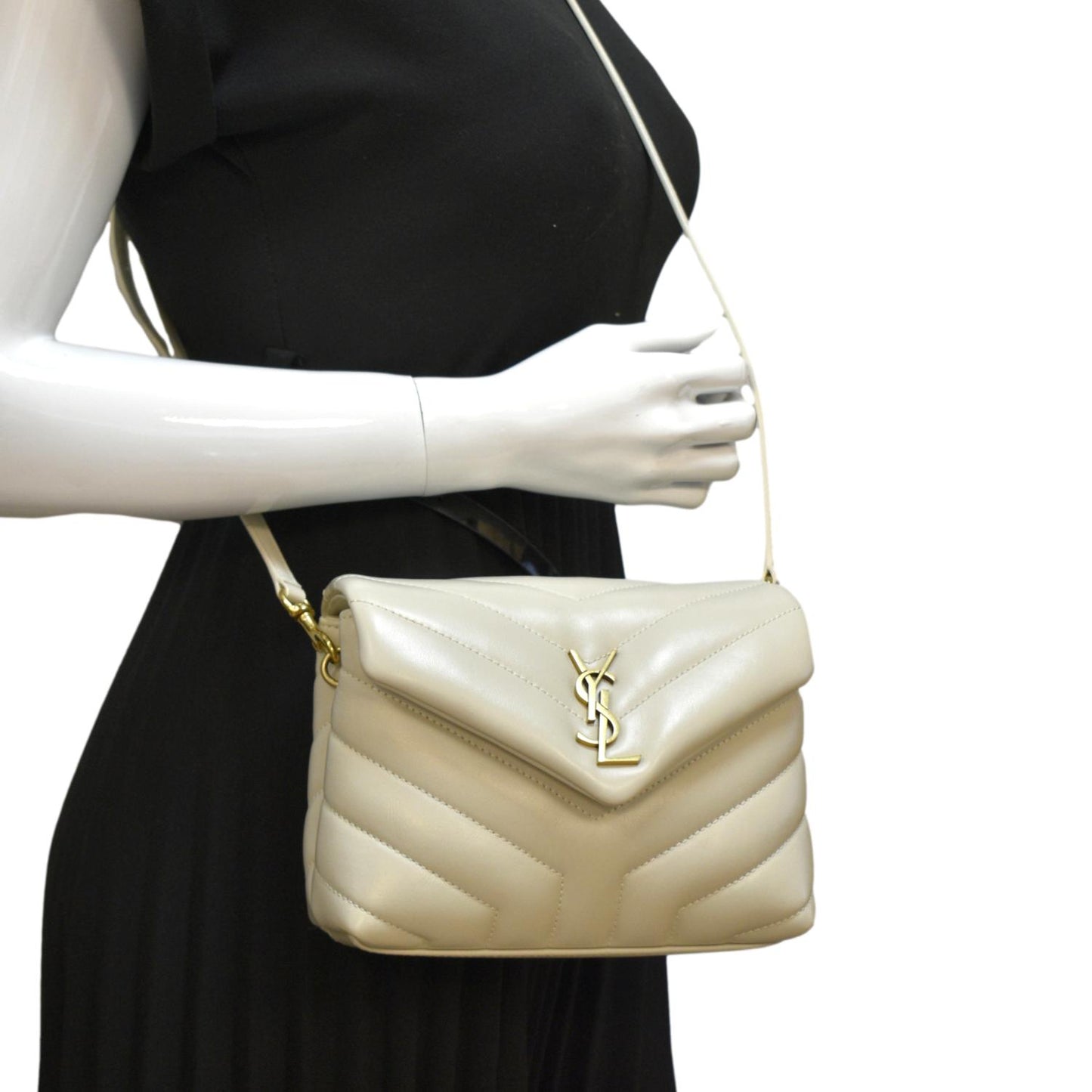 Saint Laurent Loulou Leather Red Crossbody Style 4
