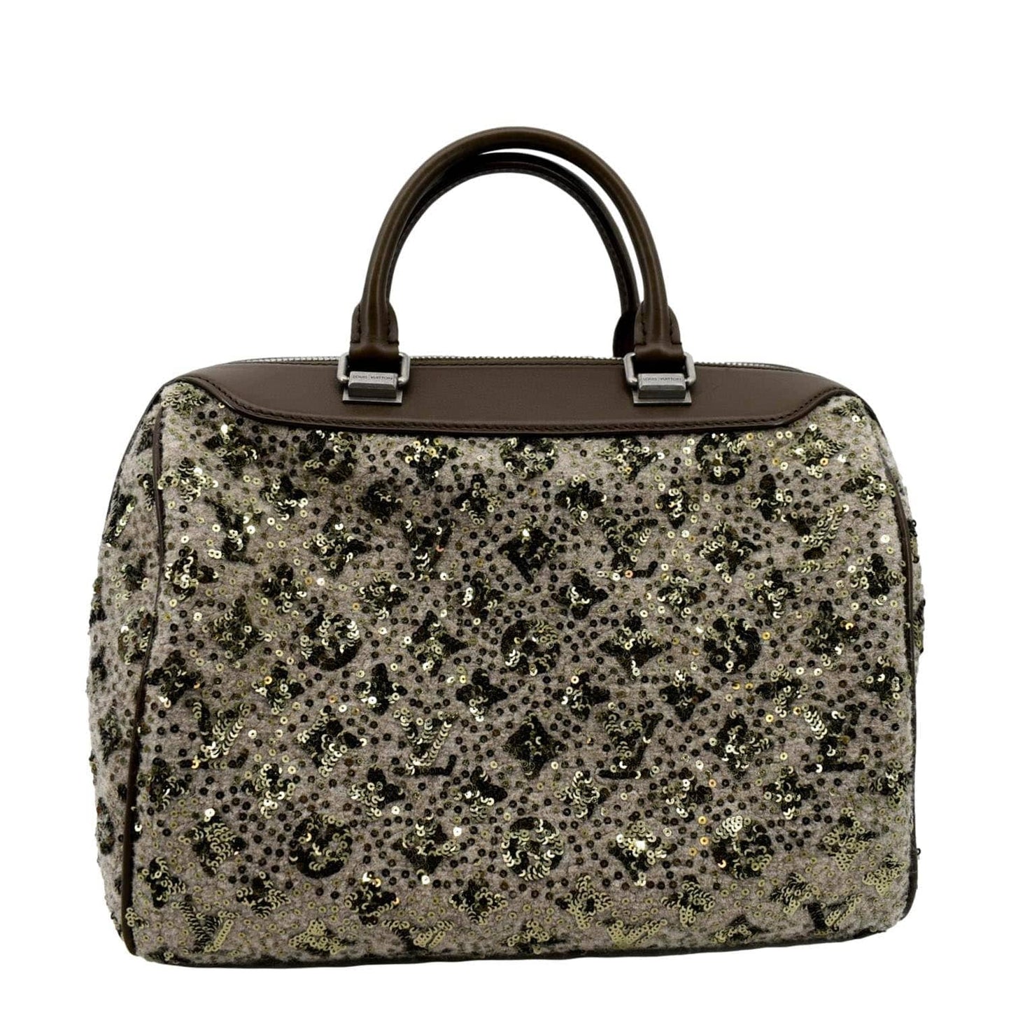 LOUIS VUITTON Sunshine Express 30 Monogram Sequin Satchel Bag Khaki