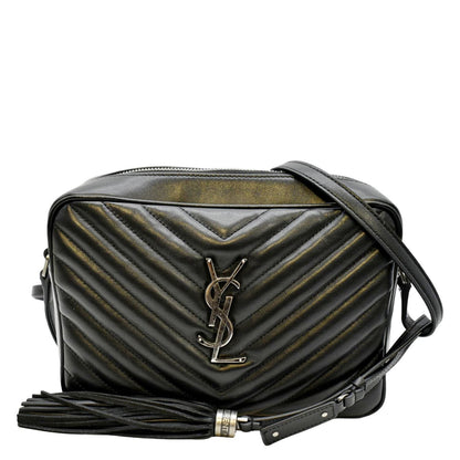 Saint Laurent Lou Leather Black Crossbody Style 23