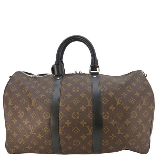 LOUIS VUITTON Keepall 45 Monogram Canvas Travel Bag Black