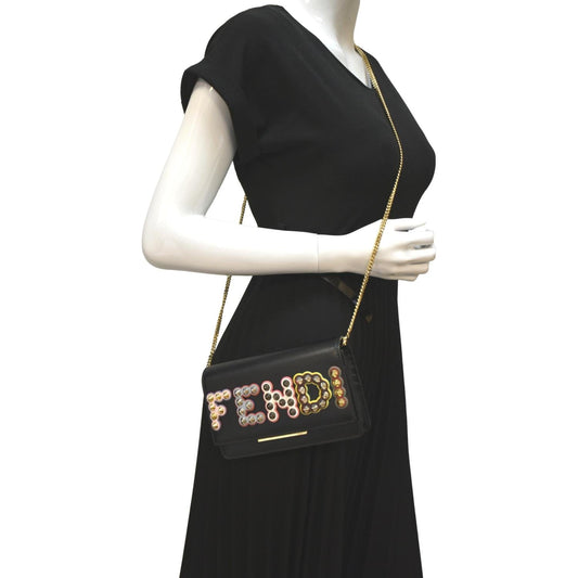 Fendi Luxury Leather Black Crossbody Style 4
