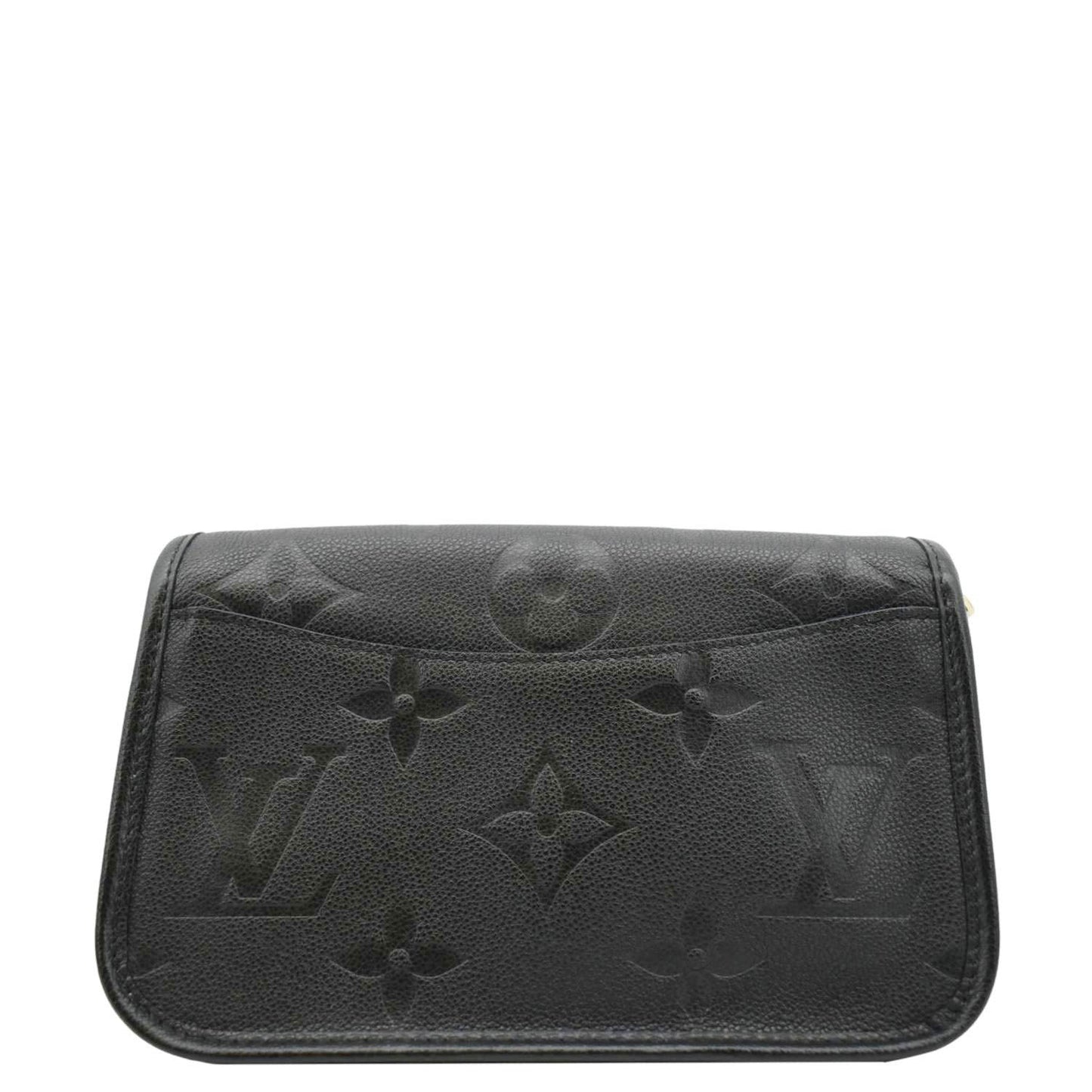 LOUIS VUITTON Diane Monogram Empreinte Leather Crossbody Bag Black