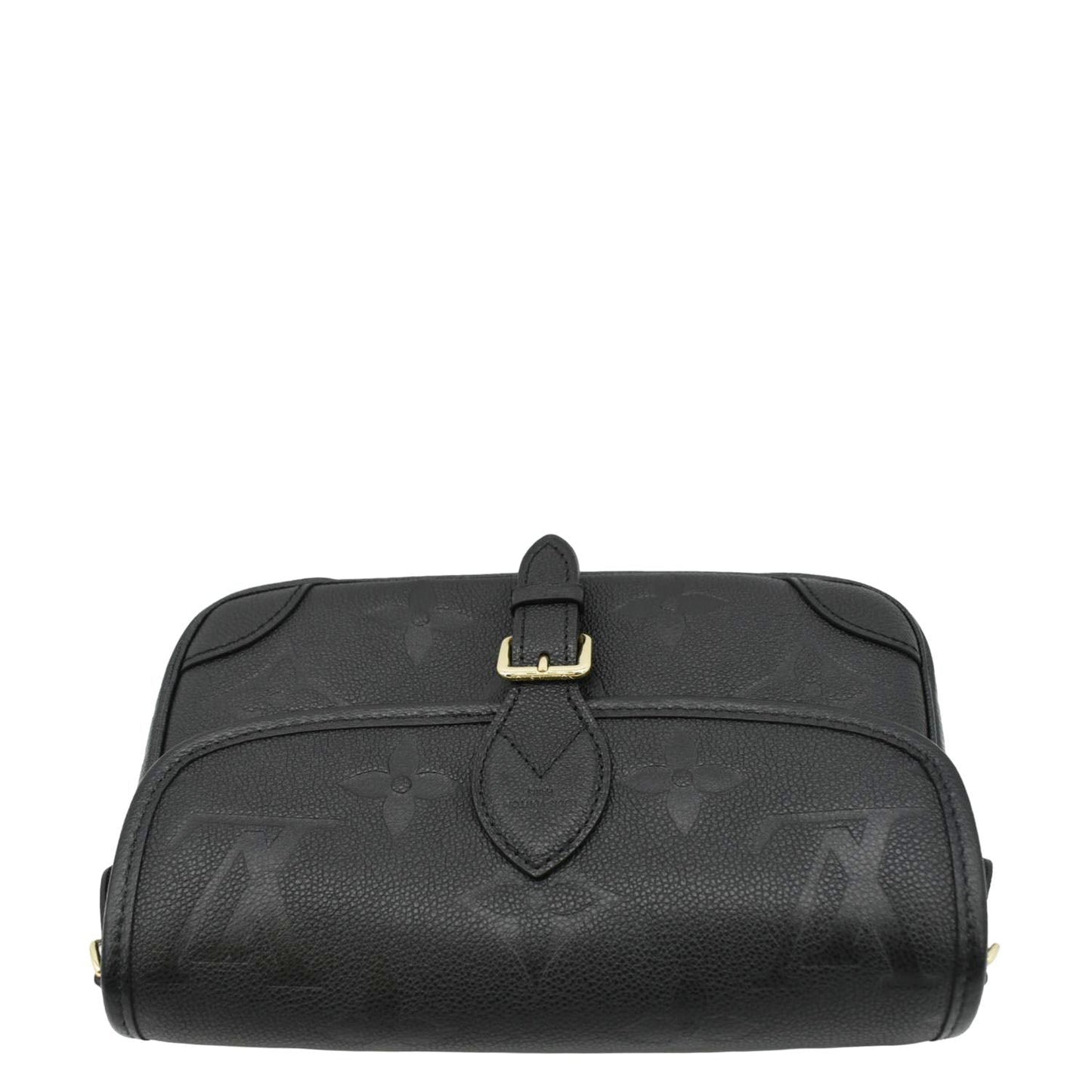 LOUIS VUITTON Diane Monogram Empreinte Leather Crossbody Bag Black