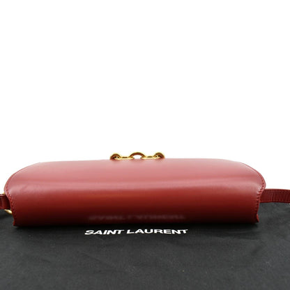 Saint Laurent Leather Red Shoulder Bag Style 41