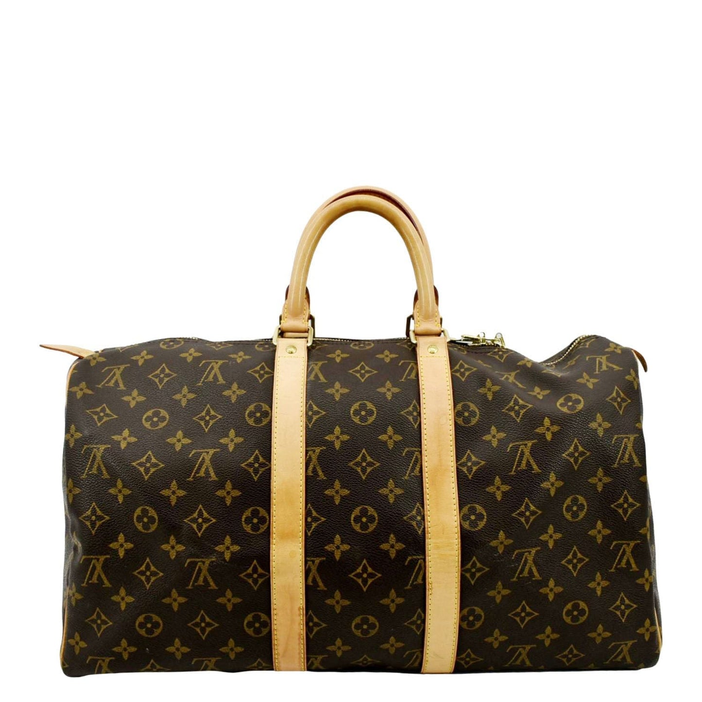 LOUIS VUITTON Keepall 45 Monogram Canvas Travel Bag Brown