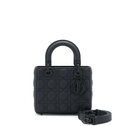 Dior Small Lady Dior Tote Purse so black
