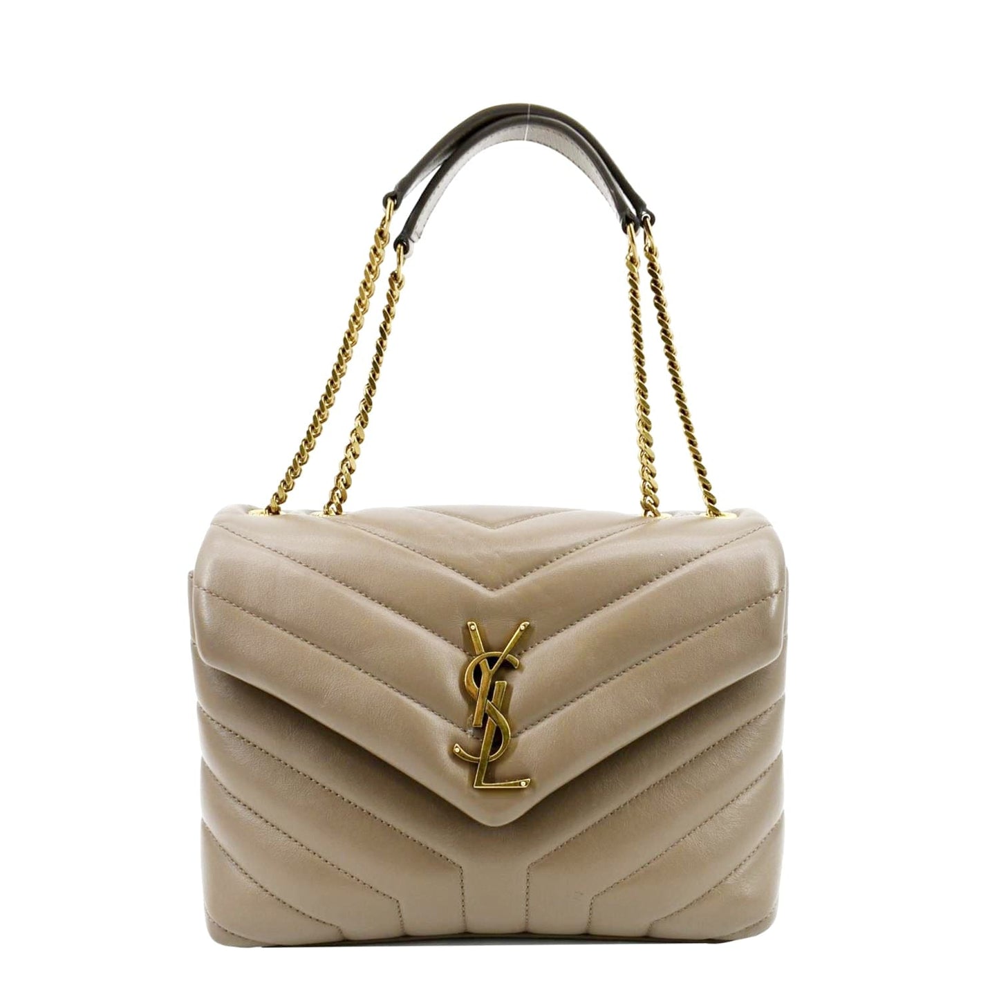 Saint Laurent Loulou Leather Beige Crossbody