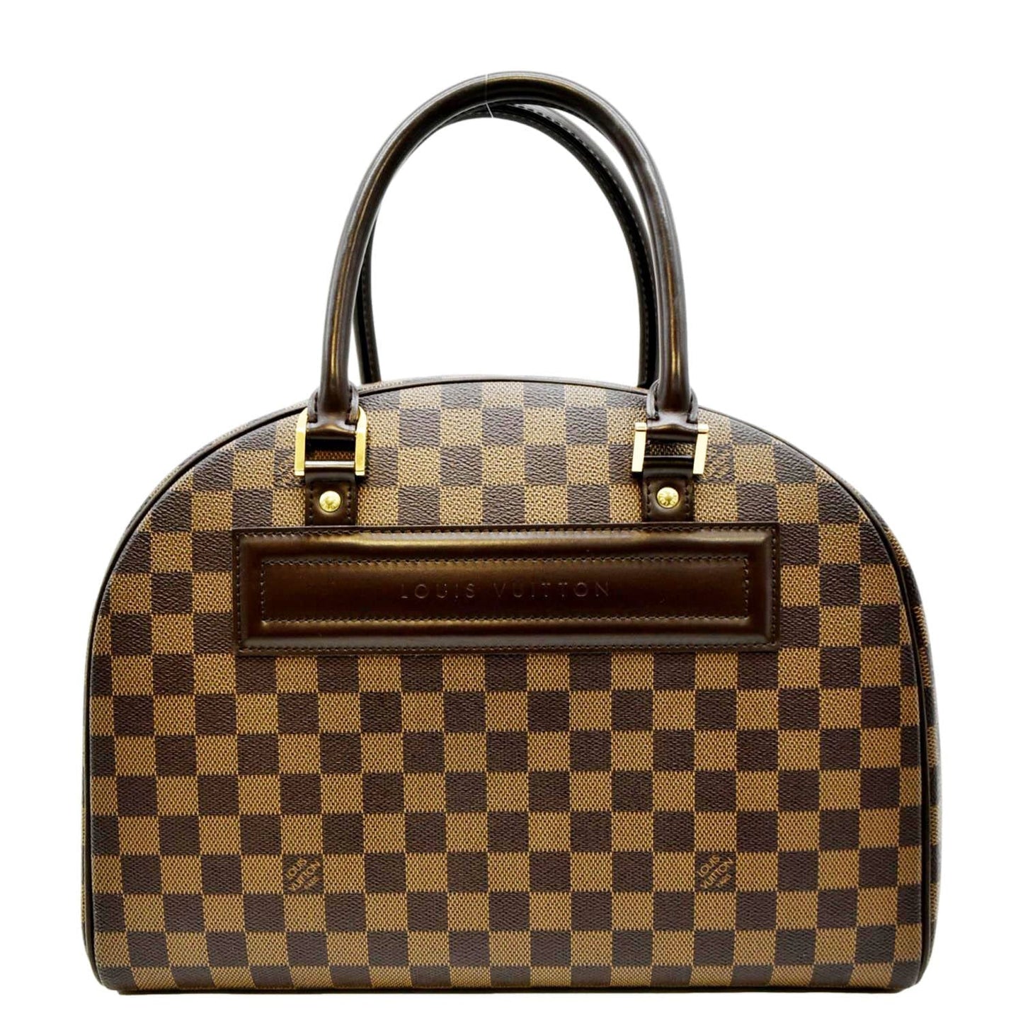 LOUIS VUITTON Nolita Damier Ebene Satchel Bag Brown