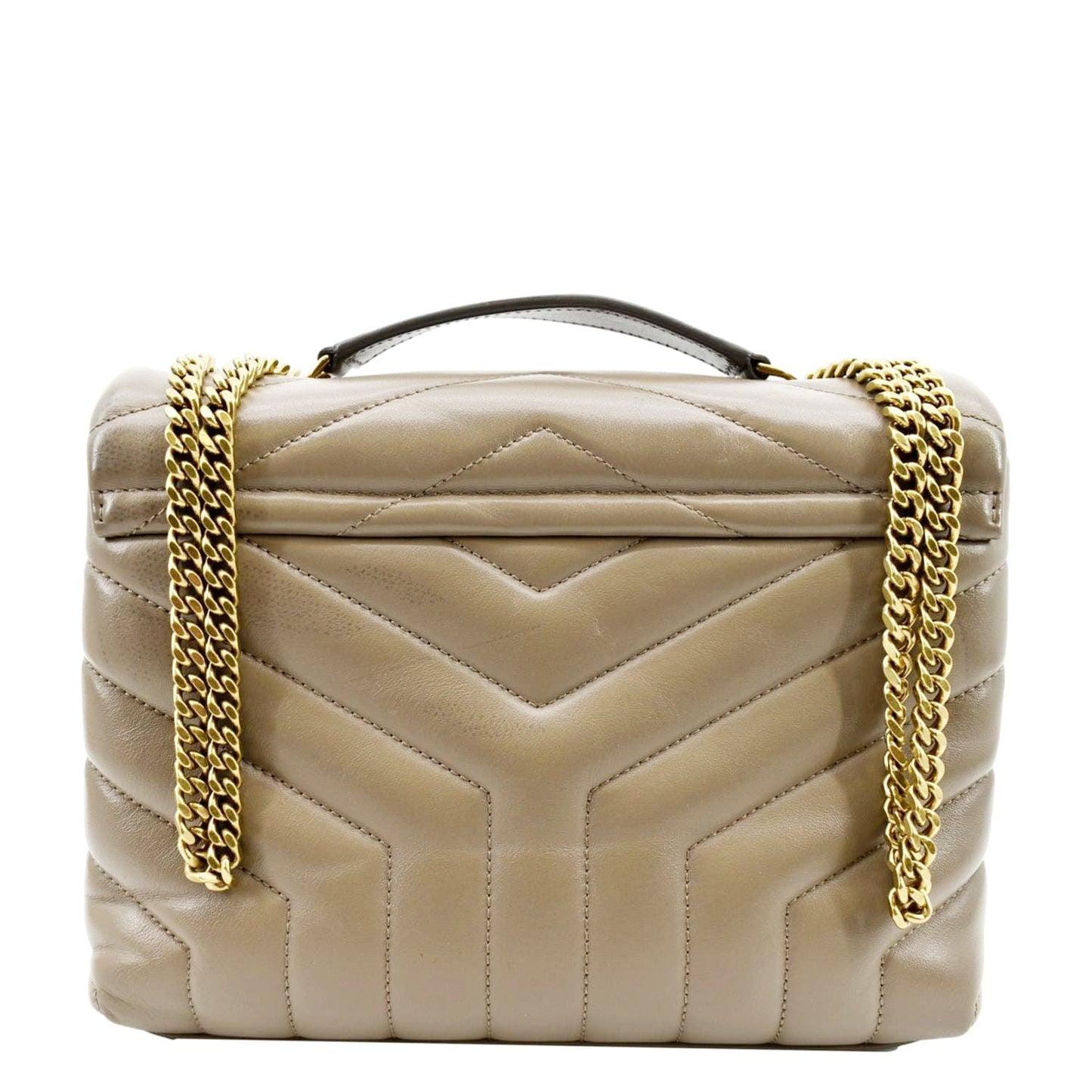 Saint Laurent Loulou Leather Beige Crossbody