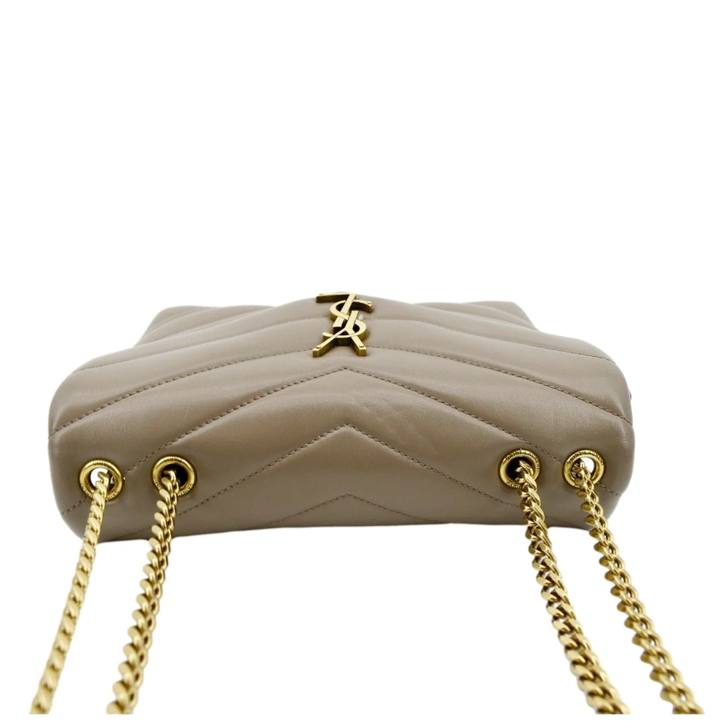 Saint Laurent Loulou Leather Beige Crossbody