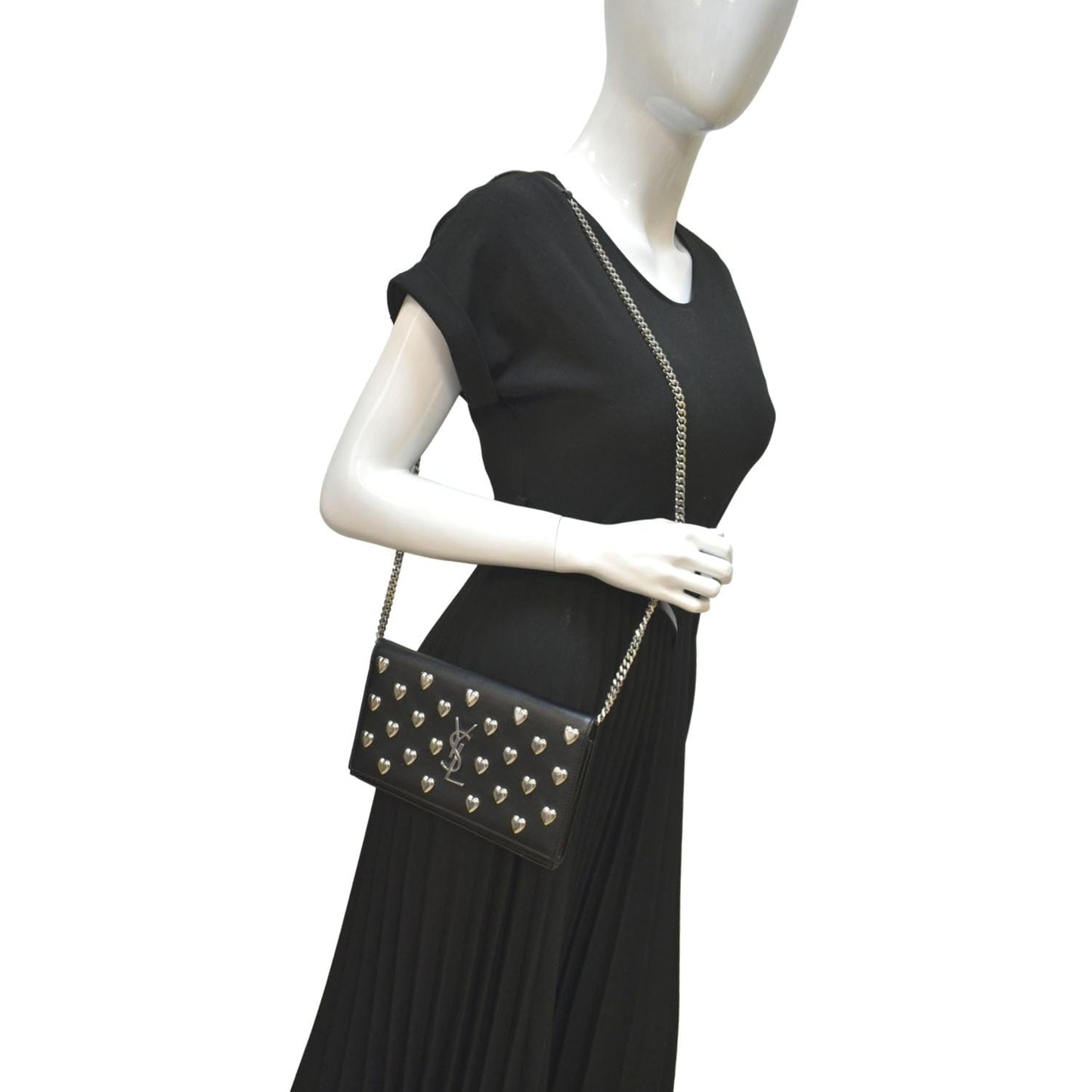 Saint Laurent Kate Leather Black Shoulder Bag Style 11