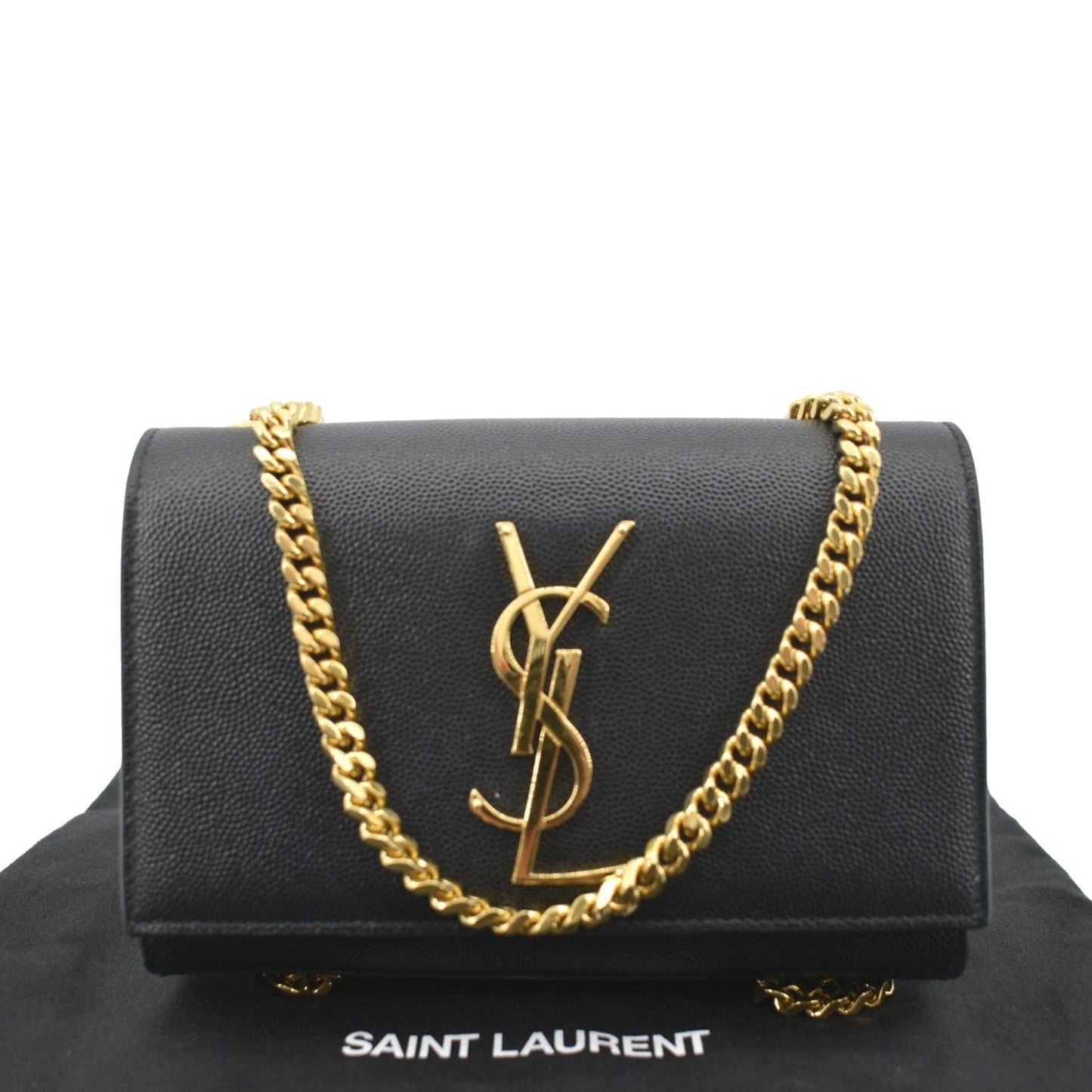 Saint Laurent Kate Leather Black Shoulder Bag Style 10