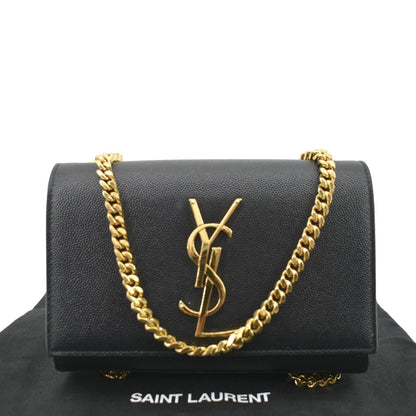 Saint Laurent Kate Leather Black Shoulder Bag Style 10