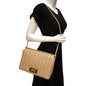 Fendi Luxury Leather Beige Crossbody