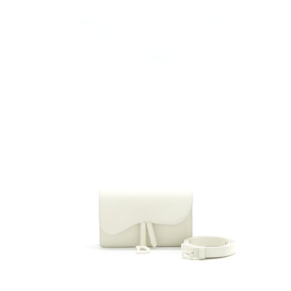Dior Saddle Belt Pouch White