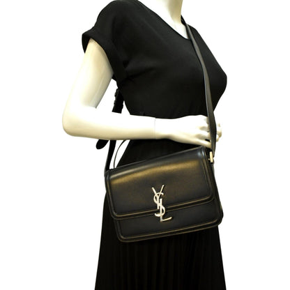 Saint Laurent Solferino Leather Black Crossbody Leather