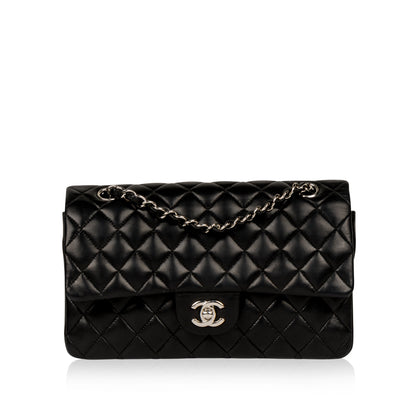 Chanel Classic Flap Lambskin Black Shoulder Bag Style 152