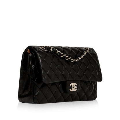 Chanel Classic Flap Lambskin Black Shoulder Bag Style 152