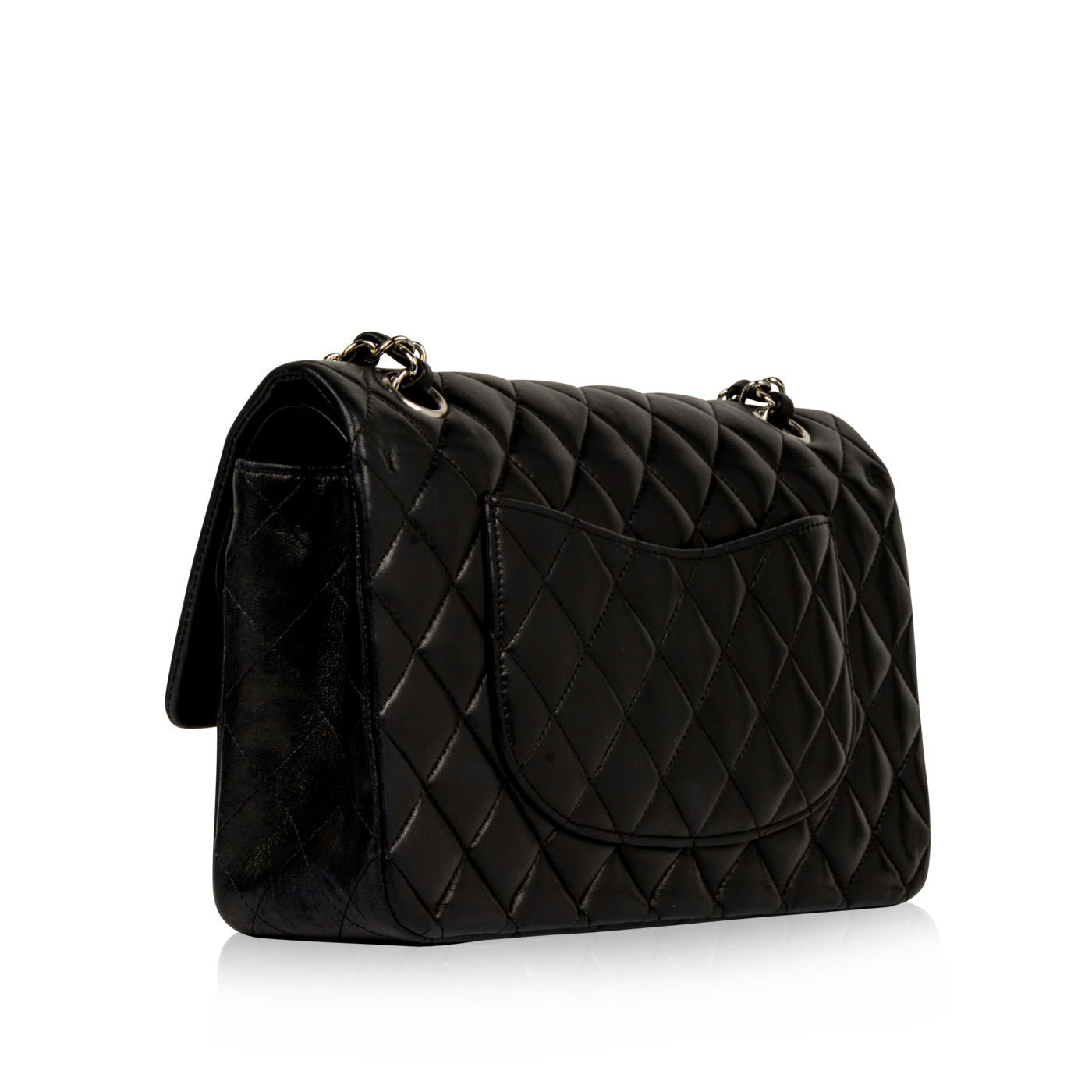 Chanel Classic Flap Lambskin Black Shoulder Bag Style 152
