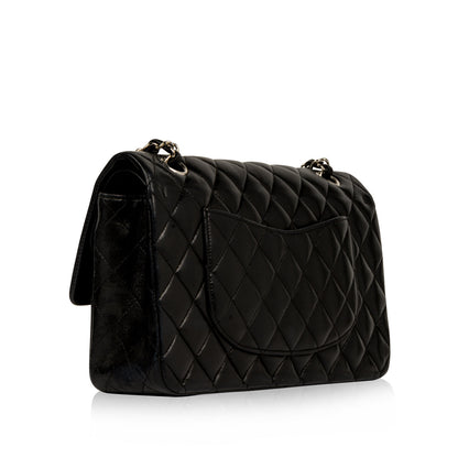 Chanel Classic Flap Lambskin Black Shoulder Bag Style 152