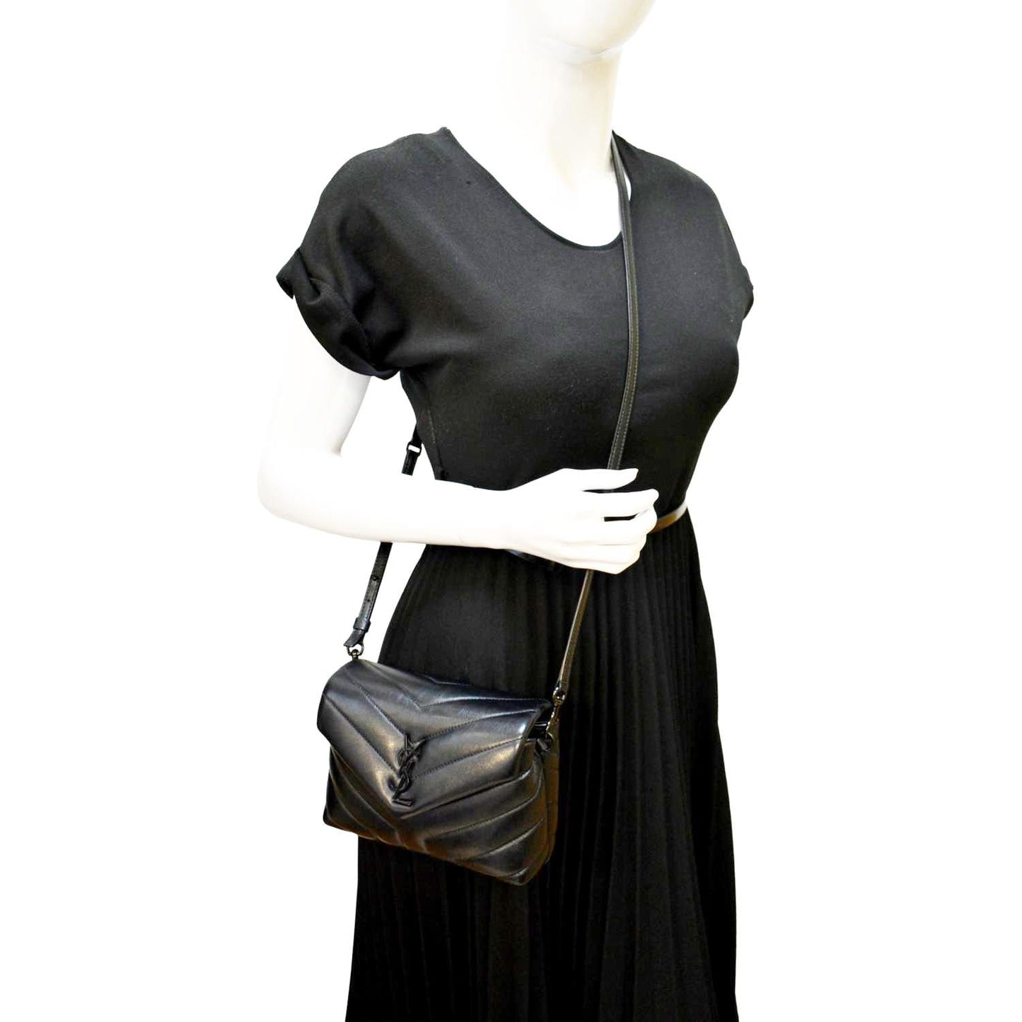 Saint Laurent Loulou Leather Black Crossbody Style 7