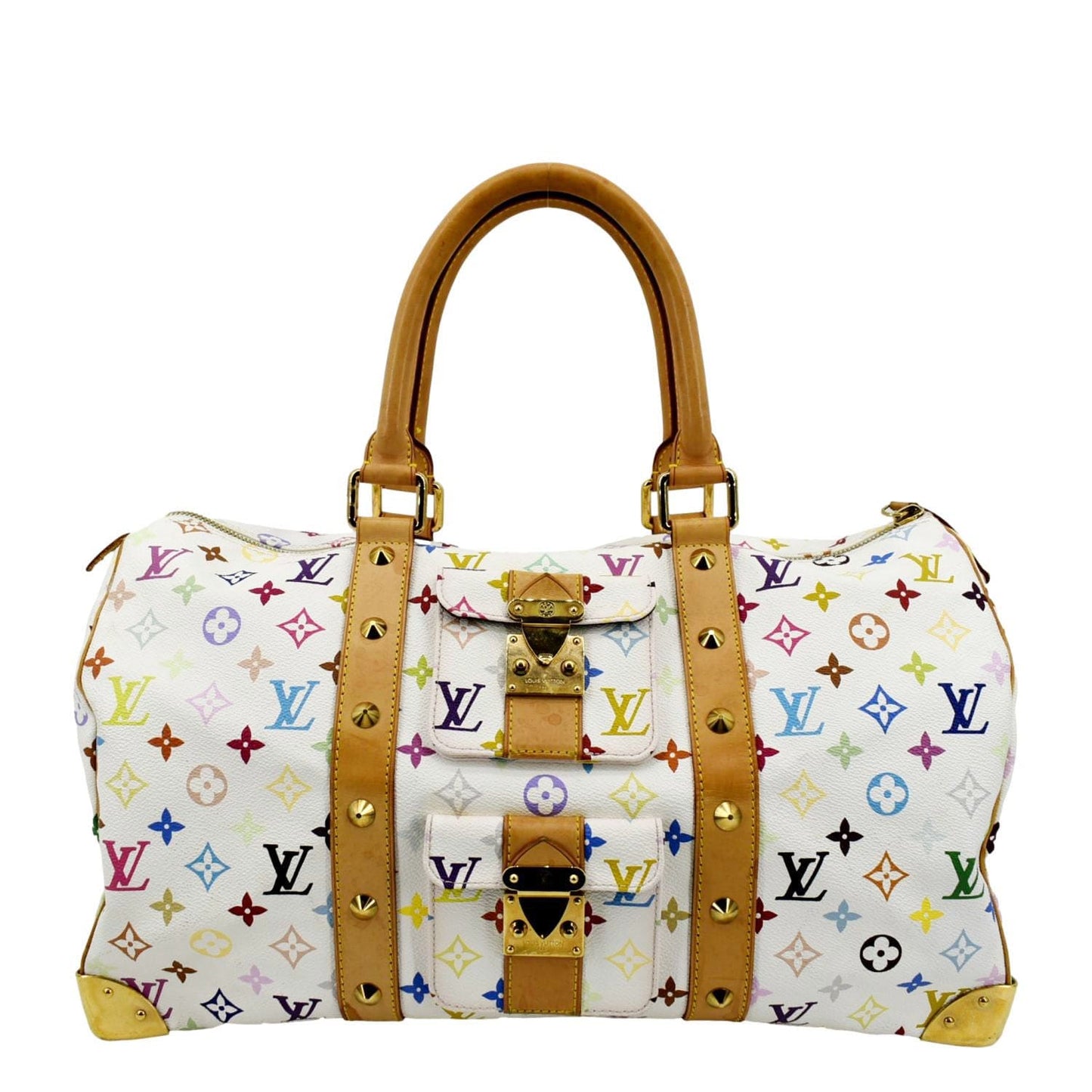 LOUIS VUITTON Keepall 45 Monogram Canvas Travel Bag Multicolor