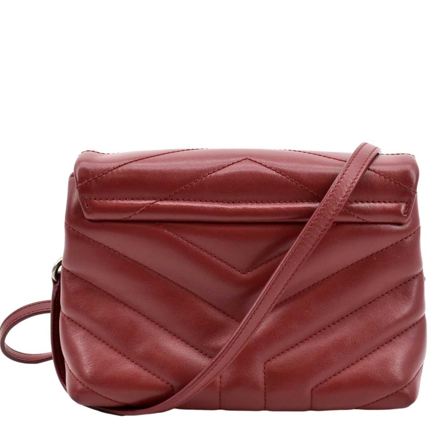 Saint Laurent Loulou Leather Red Crossbody Style 5