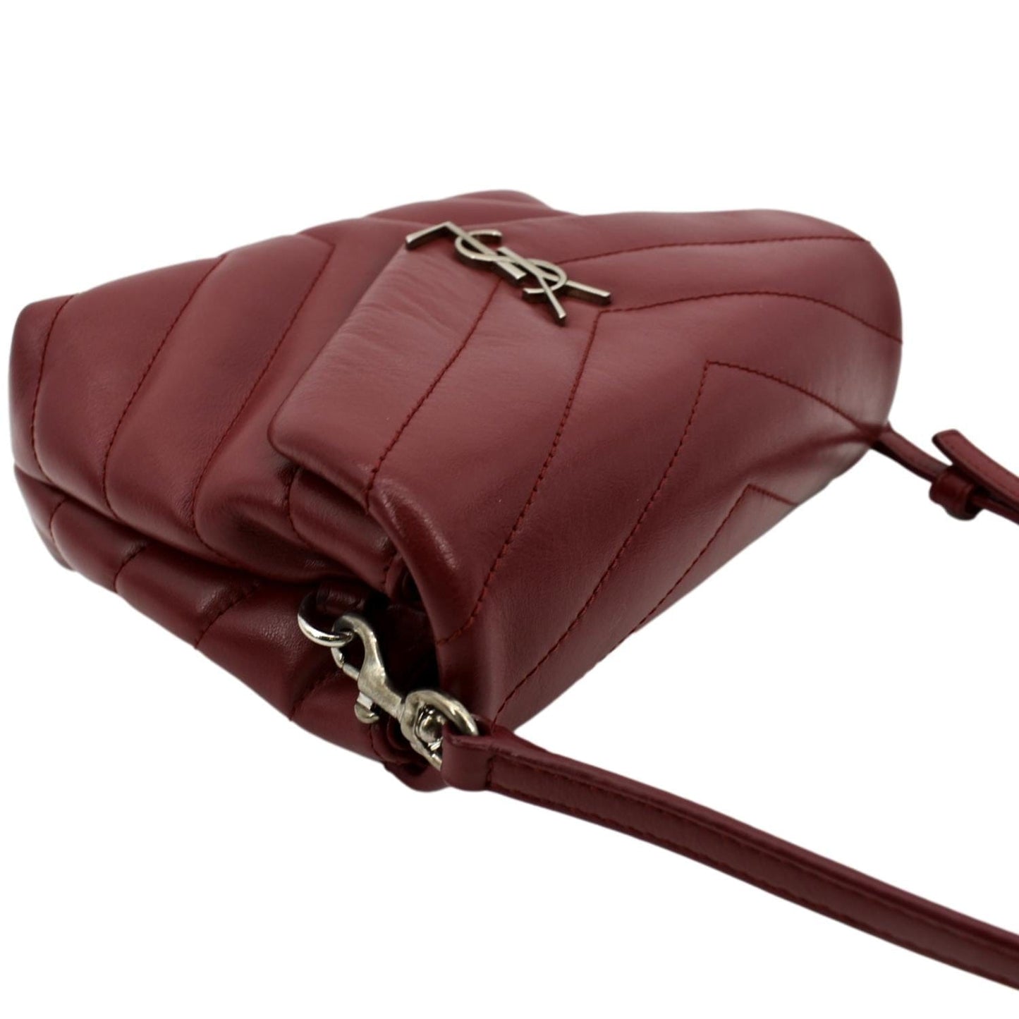 Saint Laurent Loulou Leather Red Crossbody Style 5