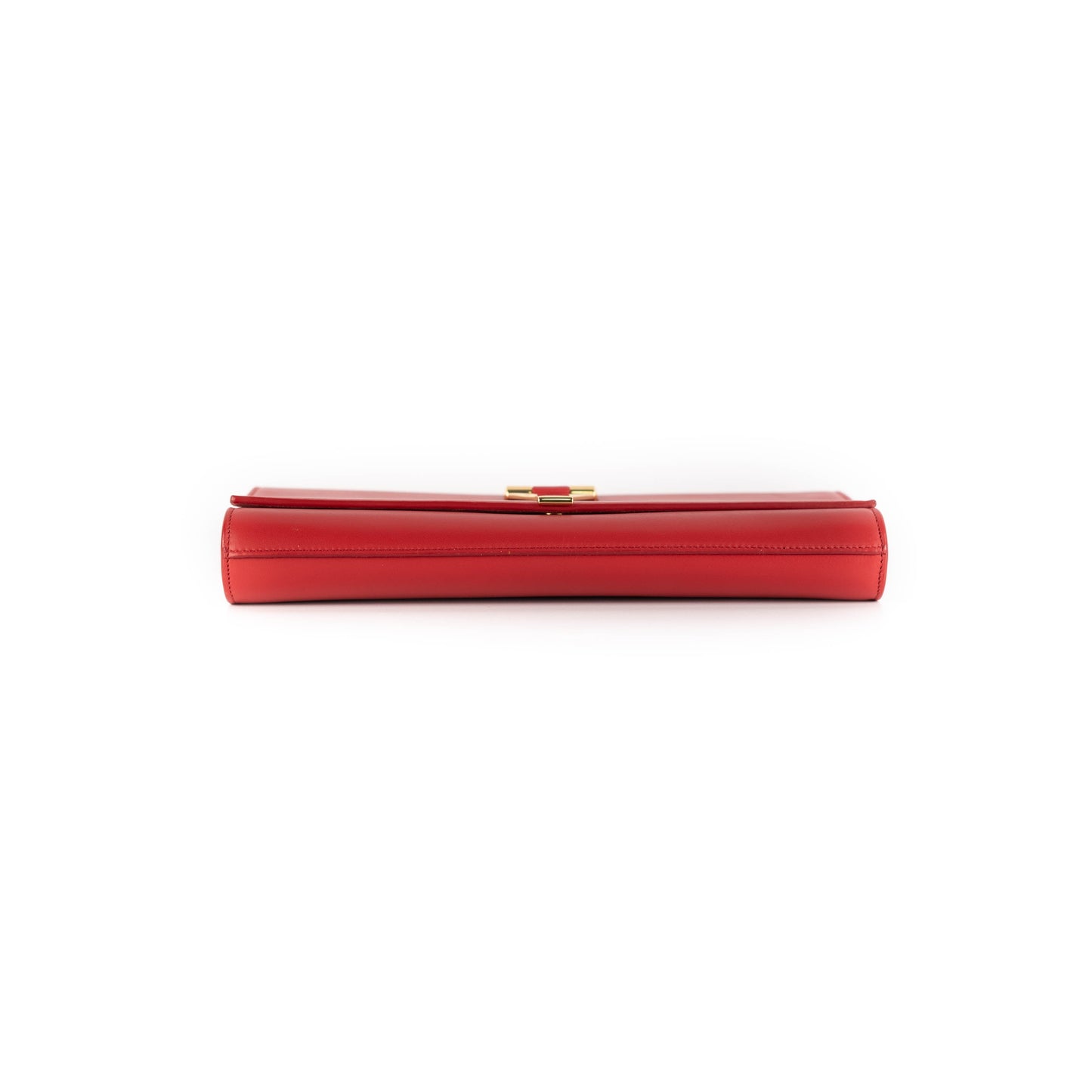 Saint Laurent Luxury Leather Red Clutch