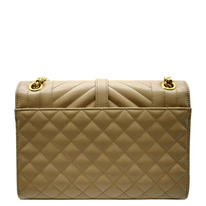Saint Laurent Envelope Leather Beige Shoulder Bag Leather