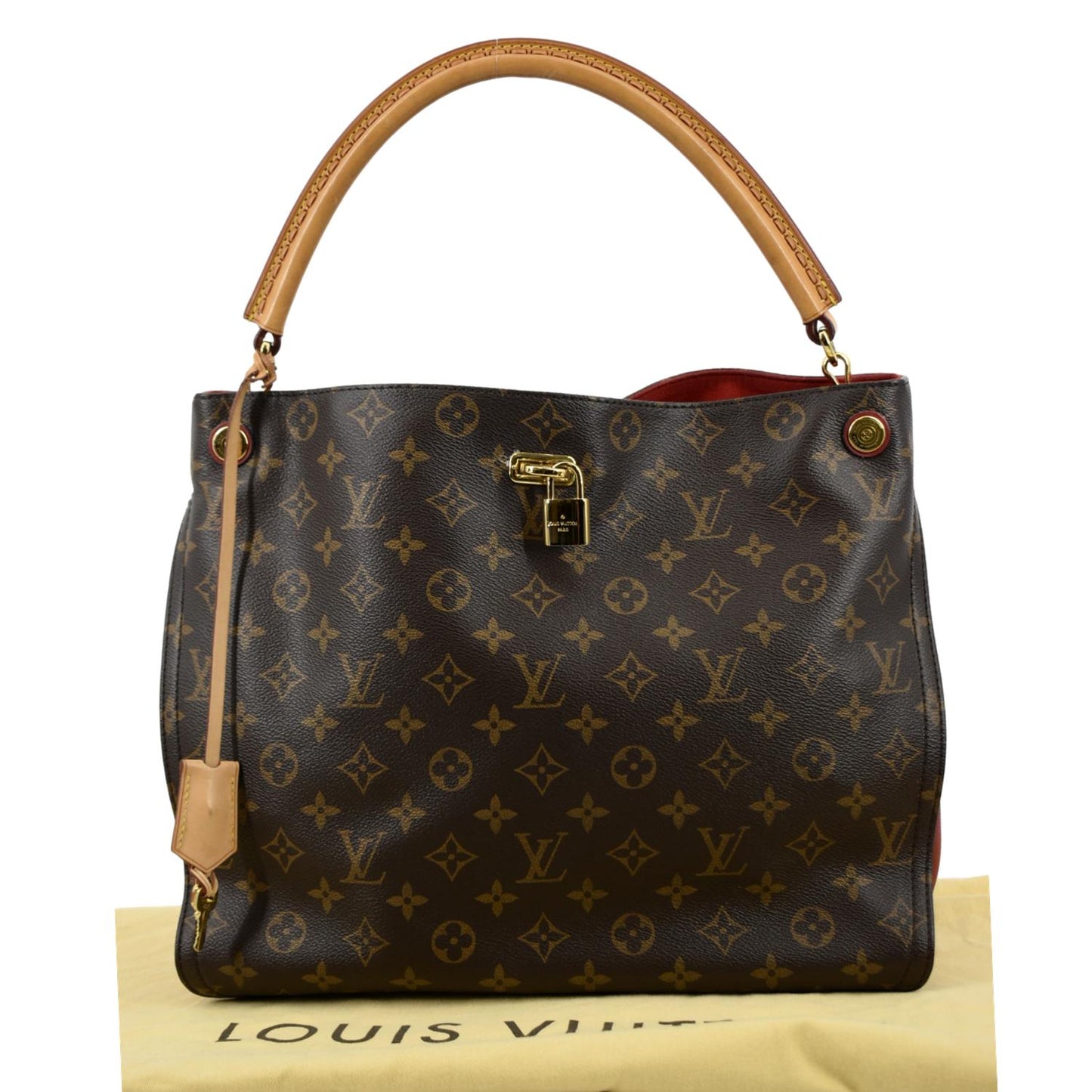 LOUIS VUITTON Gaia Monogram Canvas Shoulder Bag Cerise