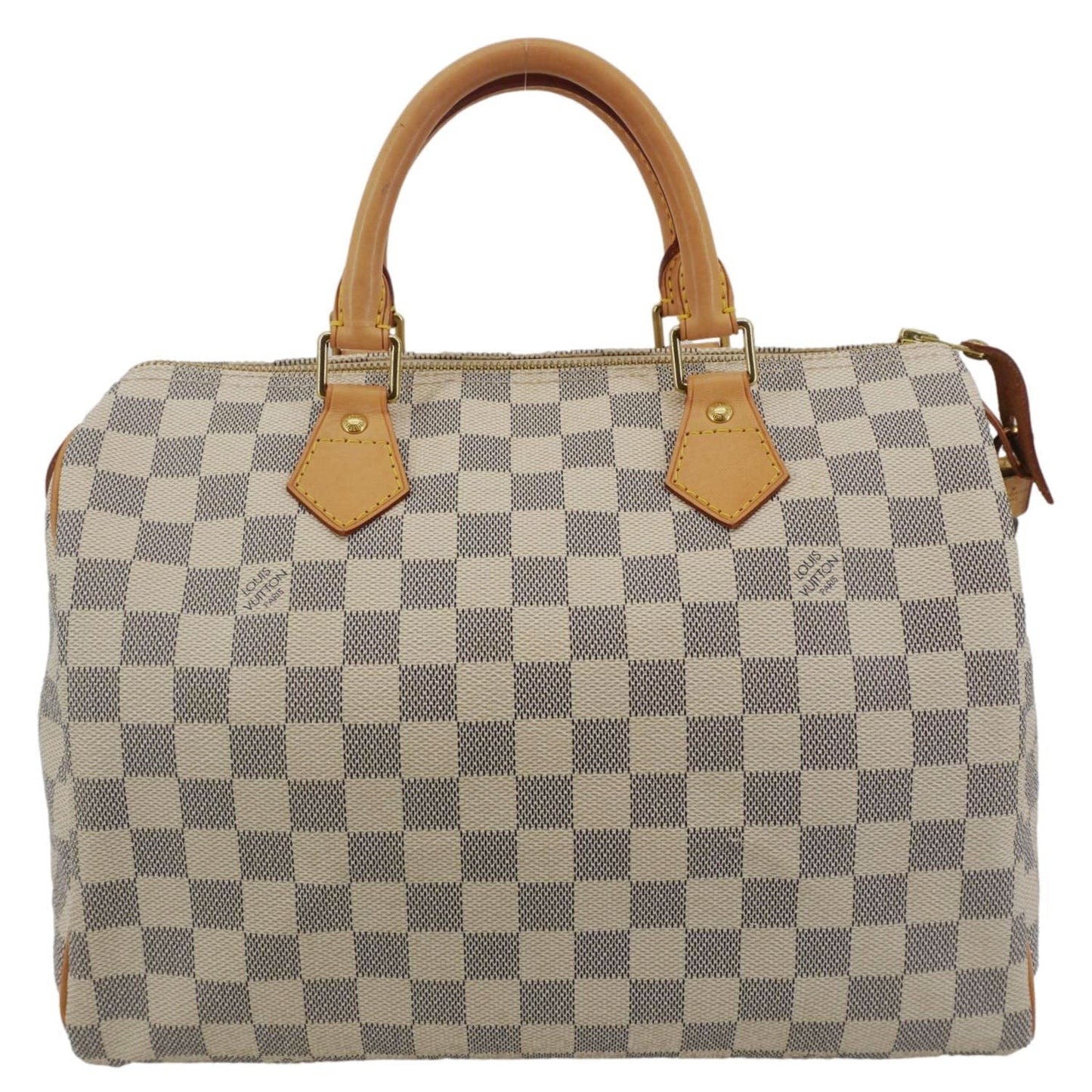 LOUIS VUITTON 30 Damier Azur Shoulder Bag White