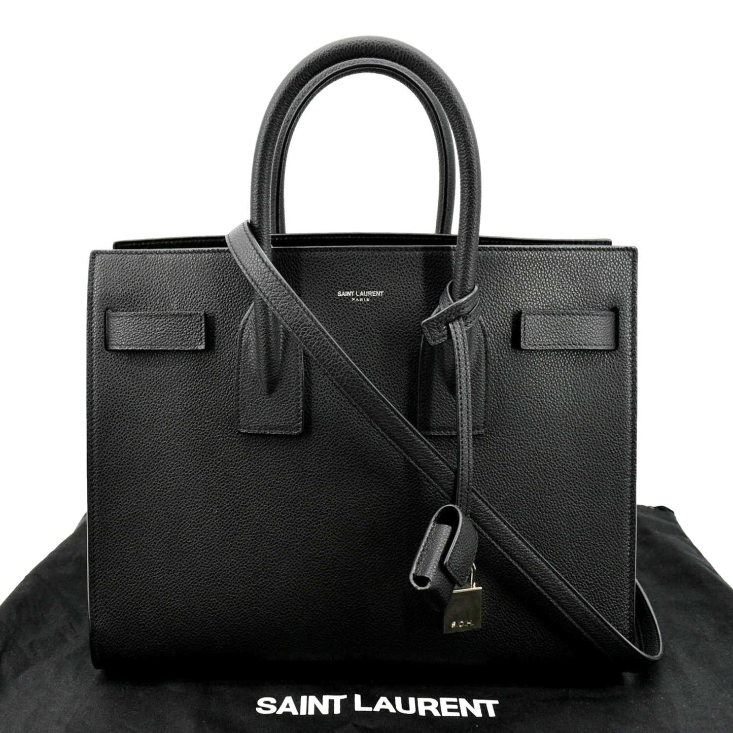 Saint Laurent Sac De Jour Leather Black Shoulder Bag Style 2